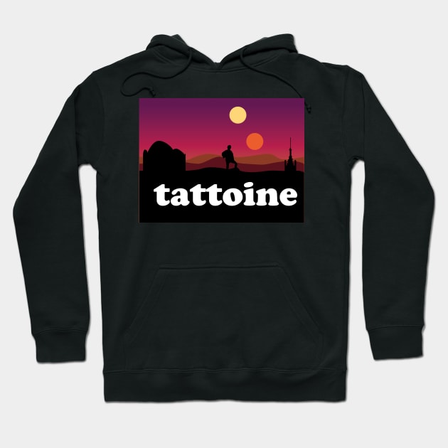 Tattoine Outdoor Tshirt Hoodie by ThomasH847